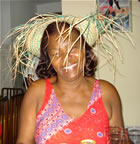Rosa, our most gracious host, wearing her Sao Joao hat (49kb)